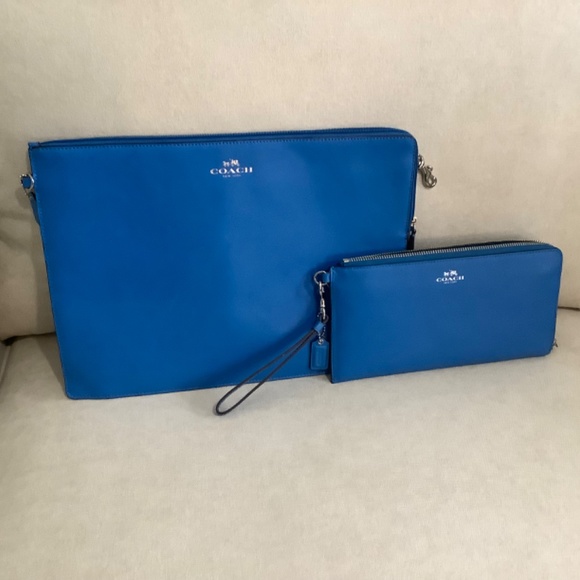 Coach Satchel with Matching File Folder and Wristlet - Picture 6 of 11
